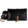 Waist Bags Ladies Fashion Black White Fanny Packs Tassel Pack Phone Pocket Leather Belt Bag For Women PU Wild G141 230208