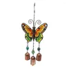 Promoção de estatuetas decorativas! Metal Butterfly pendurado no vento com sinos eólicos para mamãe ao ar livre jardim de jardim pátio decoração