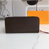 Real Leather Portefeuille Clemence Wallet Womens Iconic Fashion Long Wallet Coin Purse Card Case Holder Brown Waterproof Canvas Wi287s