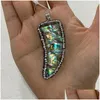 Charms 2 stks natuurlijke abalone shell colorf peper hanger pailletten charme mode sieraden diy ketting oorbel accessoires 25x55m dhk9o