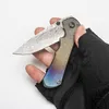 Chris Reeve vouwmes inkosi beperkte aangepaste versie titanium handle echte damascus mes perfecte pocket edc outdoor apparatuur tactische camping overlevingstools