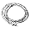 Chains 1 Piece 5.8mm Men Silver Color Necklace Stainless Steel Cuban Link Chain For Mens Womens Basic Tone Chokers Male Jewelry