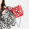 Sac Carré Rouge Et Blanc Femme Designer Dice Case Sacs À Bandoulière Fanny Block Squarebag Embrayage Sacs À Main 16cm Cube V Purse Dots Lettre