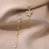 Kolczyki stadninowe en 2023 Koreańskie modne motyle dla kobiet urok mody Lady Pearl Ear Clip Wedding Bridal Woman Biżuter