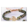 Beaded Strands Handmade Natural Stone Bracelet African Ladies Loose Mtilayer Beaded Bracelets Drop Delivery Jewelry Dhrgk