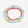 Strand Fashion Bohemian Africa Tribal Ethnic Elastic Color Harts Beaded Chain Bangle Armband For Women Summer Beach Party Sexig smycken