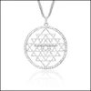 Pendentif Colliers Mode Blanc Cristal Creux Rond Rhombus Collier Pour Femmes 70Cm Long Pull Chaîne Amant Cadeaux En Gros Ras Du Cou Dhczs