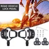 Pédales de vélo 1 paire de pédales de vélo de route en nylon autobloquantes pédales de vélo plate-forme pièces de vélo accessoires 0208