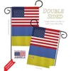 Banner Flagi American Ukraina US Friendship Garden Flag Regionalny Naród Międzynarodowy Światowy kraj Cząsteczka Dekoracja domu S DHZDC