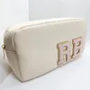 Evening Bags Large Nylon Pouch | Waterproof Toiletry Cosmetic Makeup Bag Glitter Varsity Letter Chenille 230208