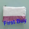 Storage Bags 10pcs/lot Selling Glitter Cosmetic Bag Personalized Monogrammed Canvas 14 Colors Mixed High Quality Clutch