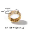 Hip Hop Topbling Full 5a CZ Ring Real Gold Plated Men Men Jewelry