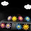 Decorations 2pcsSet Car Perfume Clip Flower Spin Smell Fragrance Rotating Air Vent Freshener Decoration Auto Interior Outlet Accessory Gift 0209