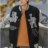 Kurtki dla kobiet amerykańskie retro jesienne i zimowe płaszcz Kobiet S Y2K Street Hip Hop All Match Baseball Mundur Para Casual Loose Trend Top 230208