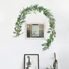 Decoratieve bloemen 2 m kunstmatige planten eucalyptus slinger wilg bladeren nep home decor wijnstokken rattan balkon tuin bruiloft