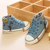 Sneakers 2023 Canvas Children Shoes Sport Breathable Boys Brand Kids For Girls Jeans Denim Casual Child Flat Boots 230209