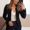 Womens Suits Blazers Clothes Cardigan Collared Tops Solid Color Coat Clothing Long Sleeve Unique Fashion Female 230209