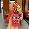 Fashion Jersey Keychains Bulk Car Keyring Decoration Accessories Key Chain Ball Pendant Jewelry Basketball Lover Gifts 5PC2