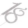 Festivo Supplies Diamante Pick 18th 18 Crystal Rhinestone Cake Topper Silver