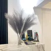 Dekorativa blommor Pampas Grass Decor Pompous Plants for Wedding Kitchen Yard Home Boho Grass/ Life (Gray)