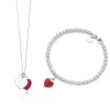 Tasarımcı Kalp şeklindeki boncuklu bilezik moda takı bileklik hediyesi kız arkadaşı lüks mücevher aksesuarları toptan kutu