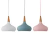 Noordse moderne hanglampen macaron houten aluminium hangende verlichting eetkamer keuken gangpad bedektecoratie plafondlampen 0209