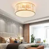 Modern LED Ceiling Lights Round Crystal Living room decor Creative Black Lamp For Bedroom Kitchen Dining Room Corridor lamp 0209