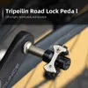 Bike Pedals Titanium Lock Pedals Road Bike Clip Clipless Pedal 3 Bearing Universal 9/16'' Light Weight 3 Bearings 0208