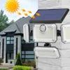 333LED Solar Wall Lights Split Integrated Outdoor Motion Sensor Human Induction Adjustable Head IP65 Waterproof with remote control