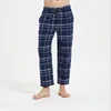 Vêtements de nuit pour hommes 2023 printemps automne hommes coton sommeil bas mâle salon pantalon hommes décontracté Plaid pyjama pantalon loisirs maison S-XXL