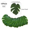 Decorative Flowers & Wreaths 12/24Pcs Artificial Leaf Tropical Palm Leaves Simulation Luau Theme Party Decorations DIY Home Garden Decoratio