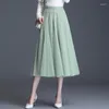 Skirts Tulle Skirt Women Long Maxi Harajuku Preppy Style 2023 Spring Summer Black Pink High Waist Pleated Female