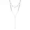 Chains Double Layer Long Chain Necklace For Women Small Heart Charms Choker Stainless Steel Trendy Jewelry Party 2023