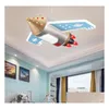 Hanger lampen creatieve ruimte satelliet acryl led kroonluchter voor jongens slaapkamer kinderkamer video arcade hangende lamp home verlichting armaturen dhkbf