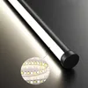 Luci Lampade a sospensione a LED a tubo lungo per illuminazione da comodino camera da letto 60/80/100 / 120cm Lampada a sospensione a soffitto alta nera oro AC 85-265V 0209