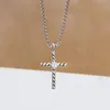 Mode ketting voor mannen vrouwen Retro kruis hanger ketting ingelegde zirkoon klassieke sieraden verjaardag Valentijnsdag