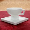 Skålar 45% Bone Powder European Standard Fine China Square Vintage Tea Cup Set Craft With Saucer Porcelain Coffee