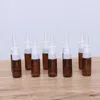 Garrafas de armazenamento garrafa spray nasal vazio no nariz de névoa de névoa mini bomba recarregável BOMBRA FINE AMBER BROWN VIALS TRAVEL