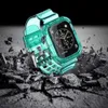 クリスタルクリアソフトシリコーンスポーツストラップウォッチバンドApple Watch TPU 42mm/44mmブレスレットバンドストラップSE/6/5/4用のブレスレットバンドストラップ