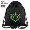 حقائب التسوق لعبة Genshin Impact Print Brantring Bag backpack canvas Cosmetic StringBag Boys Girls Black Beach Travel Shoes Pouch