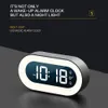 Relógios de mesa Relógios Música LED Digital Clock Control Voice Night Light Design Design Relógios Home Table Decoração embutida 1200mAh Bateria 230208