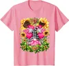 Men's T Shirts Love Gnome For Women And Sunflower Mom Pink Valentines Day T-Shirt