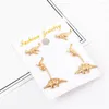 Stud Earrings 3pairs Cute Dinosaur Shape Metal Earring For Couple Punk Small Animal Dragon Unisex Charm Piercing