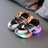 Sneakers Children LED Shoes Boys Girls Lighted Glowing for Kid Baby with Luminous Sole E07051 230209