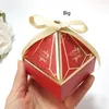Geschenkwikkeling 25/50 stcs Bronzed Tower Candy Box Gemston Wedding Favor Packaging With Ribbon Birthday Christmas Party Suppliesgift