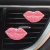 Decorazioni Diamante Profumo Decorazione labbra Presa Clip Deodorante per interni Diffusore di aromi Ricambi auto Decorazione auto rosa 0209