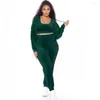 Tracksuits HAOOHU Sweatsuit Plus size dames kleding 3 -delige sets fluweel bijpassende pak ritssluiting toppen vest broeken sportkleding stedelijk casual 2023