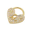 Charms Zhukou 2022 Gold Farbe Herz/Oval Ohrring Anhänger Für Frauen DIY Handgemachte Mode Schmuck Zubehör Großhandel Vd862 D Dhgos