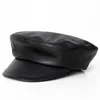 Chapeaux à large bord hiver en cuir véritable chapeau Snapback homme femme mode en peau de mouton militaire loisirs garder au chaud tendance casquette plate Casquette