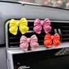 Décorations Bowknot Vent Désodorisant Parfum Femme Mignon Climatisation Clip De Voiture Intérieur Décoration Accessoires Cadeau pour Fille 0209